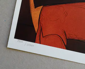 Valerio Adami - Statuette - kleuren - lithografie 1982 -handgesigneerd en genummerd kopen? Bied vanaf 69!