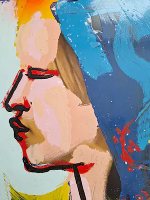 Peter Klashorst - Gemengde techniek - Model - Handgesigneerd !!! kopen? Bied vanaf 50!