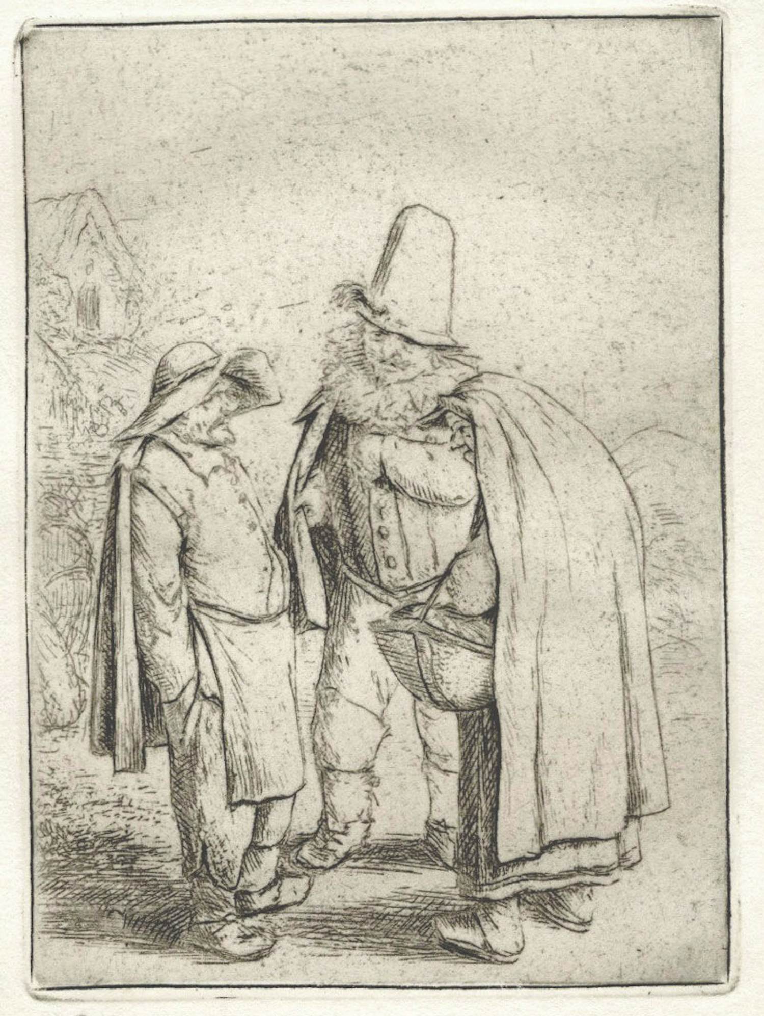 Adriaen van Ostade - Drie groteske figuren, De Kwakzalver kopen? Bied vanaf 40!