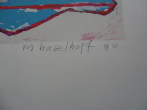 Marianne Haselhoff - Zeefdruk, Abstract. kopen? Bied vanaf 15!