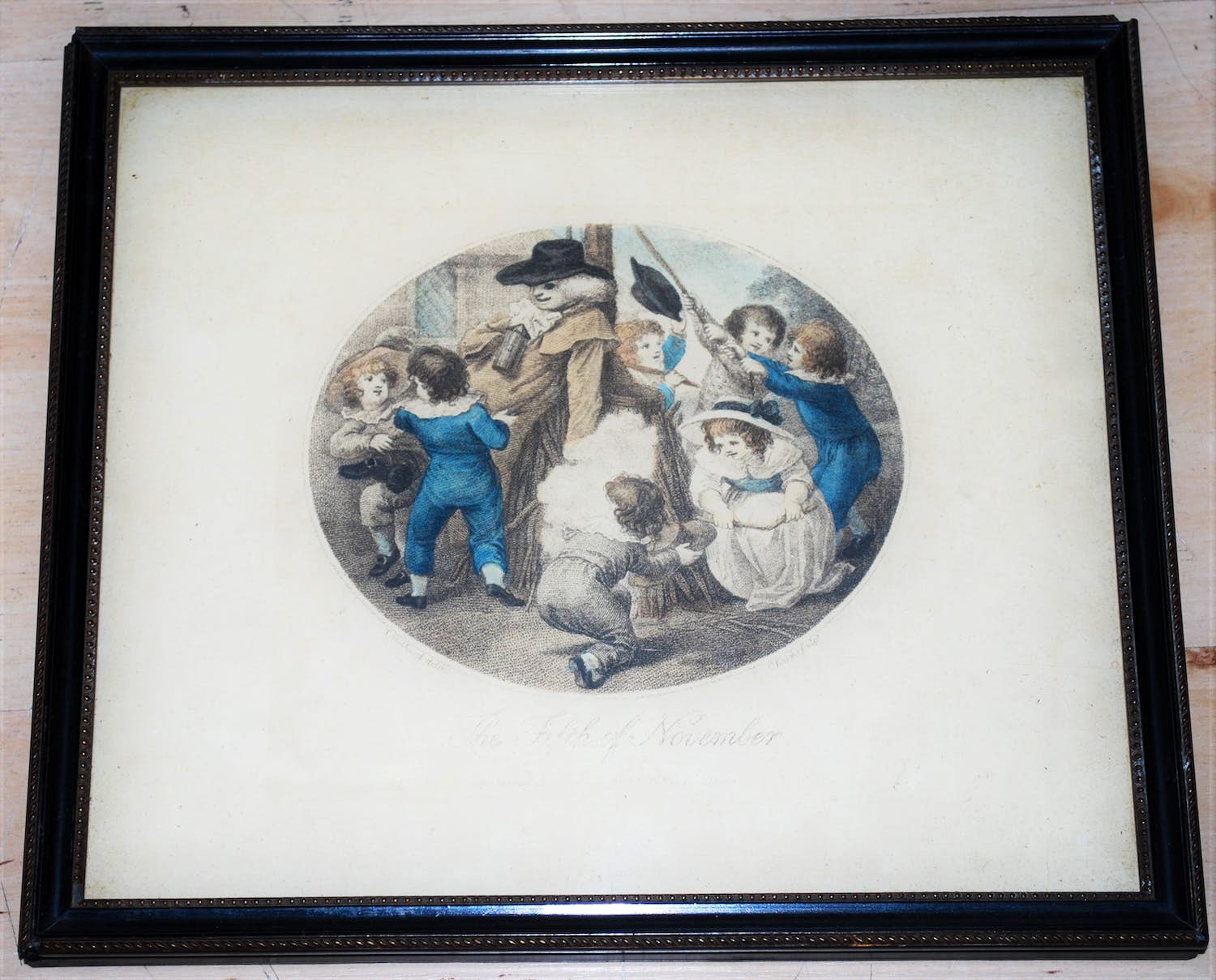 Thomas Stothard - Guy Fawkes Night, 5 november - gravure, 18e eeuw verkocht voor € 20!