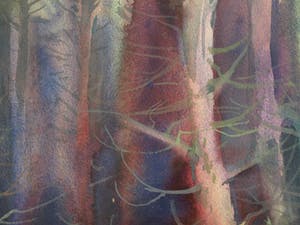 Klaas Pijlman - Aquarel , “Bos” – gesigneerd & ingelijst – Groot - 1965 kopen? Bied vanaf 75!