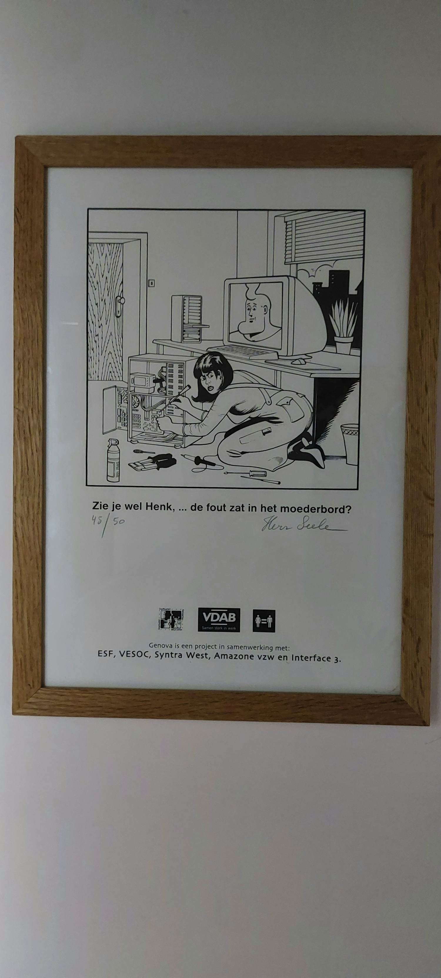 Herr Seele - 1 Offset Print - Zie je wel Henk, ... de fout zat in het moederbord? kopen? Bied vanaf 125!