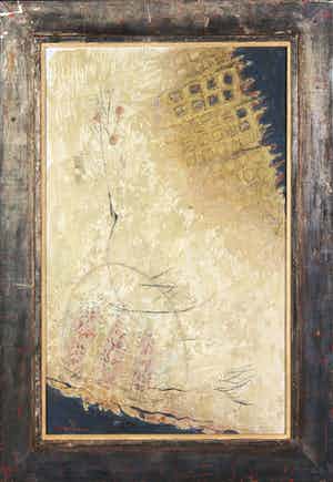 Henk Munnik - Gemengde techniek op board, Zonder titel - Ingelijst verkocht voor € 1!