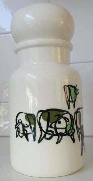 Royal Goedewaagen - Platelen apothekerspot met de afbeelding van gestileerde koeien kopen? Bied vanaf 25!