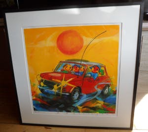 Ad Verstijnen - Zeefdruk, Austin 7 - Ingelijst (groot) kopen? Bied vanaf 70!