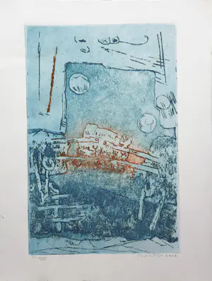 Buy Jan Montyn - aquatint ets - LOT / LUXE MAP met 3 etsen en gedichten - 25729? Bid from 325!