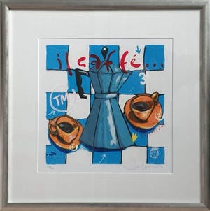 Selwyn Senatori - 4 zeefdrukken: Anti pasta, Primo, Secundo en Caffé kopen? Bied vanaf 350!