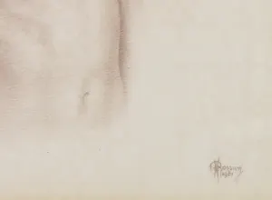 Herman van Rossum - Potloodtekening, Parkietvrouw kopen? Bied vanaf 100!