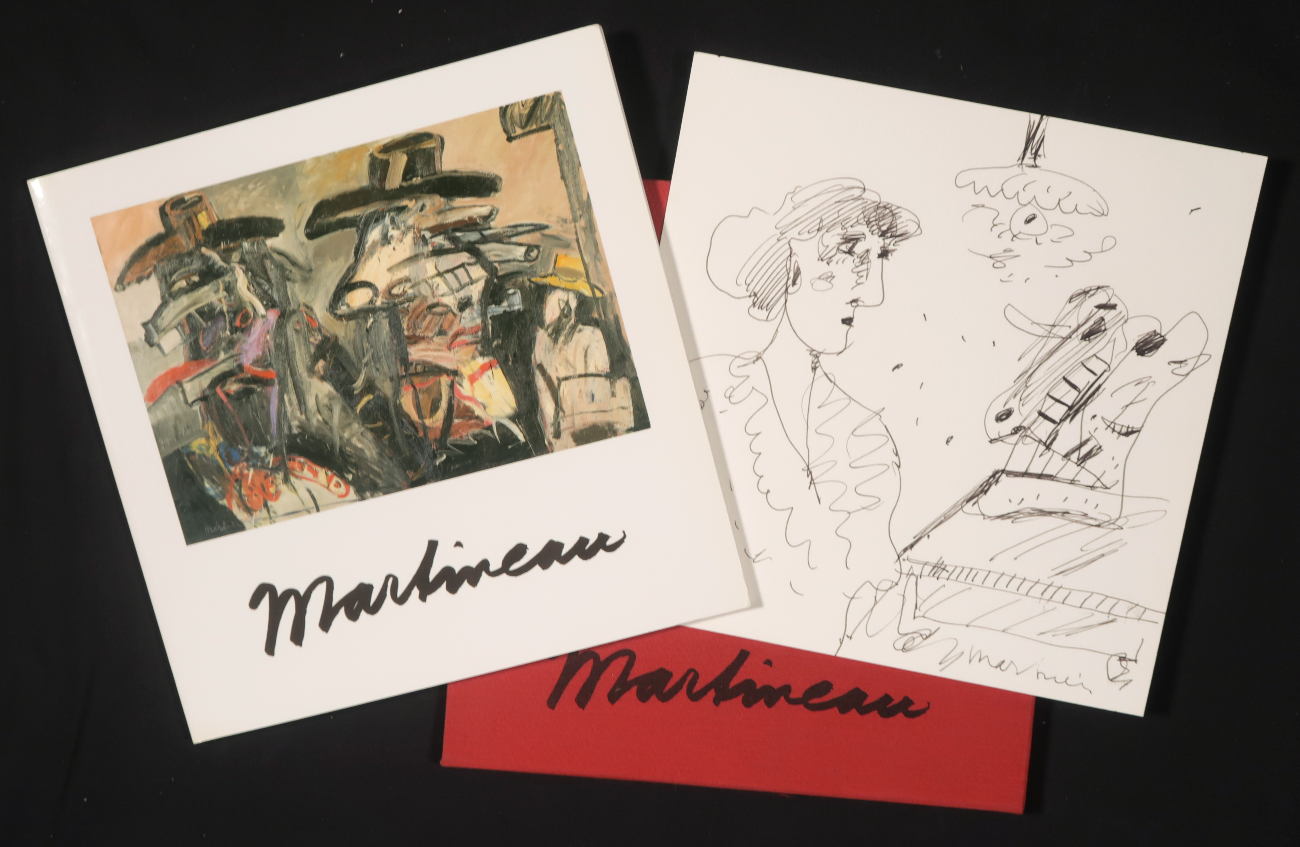 Anton Martineau - Pentekening + overzichtscatalogus in linnen cassette, Zonder titel verkocht voor € 80!