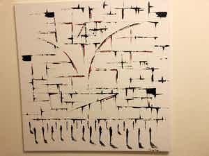 Filip ŁOZIŃSKI - Abstract figuren verkocht voor € 145!