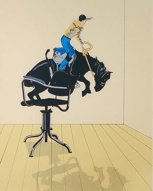 Hans Wap - Zeefdruk, Rodeo - Ingelijst kopen? Bied vanaf 20!