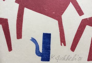 Klaas Gubbels - Houtdruk ‘Interieur met kan’. - 2001 - oplage 1/50. kopen? Bied vanaf 235!