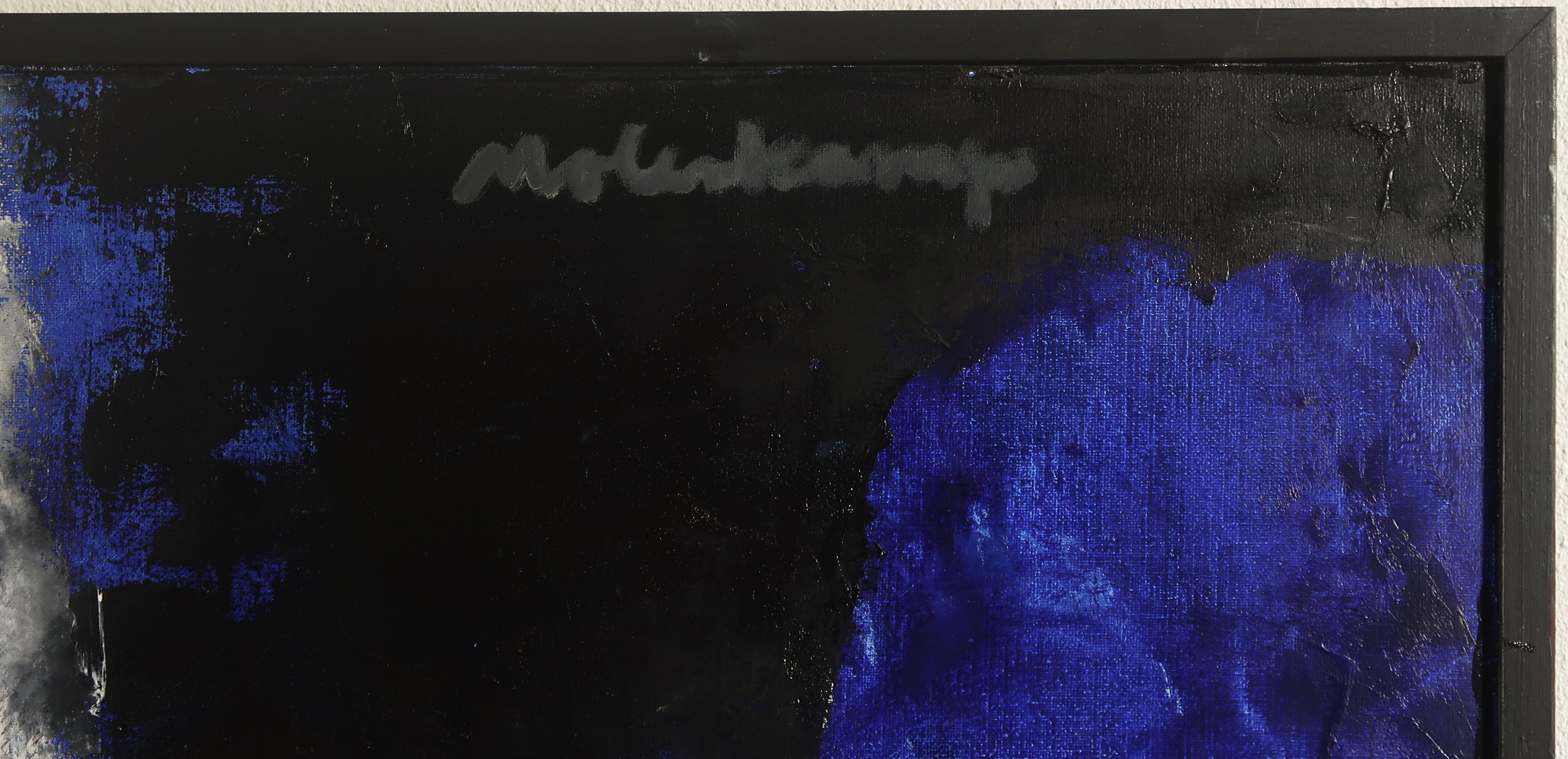 Nico Molenkamp - Olieverf op doek, Masker en schild - Ingelijst (Zeer groot) kopen? Bied vanaf 1500!