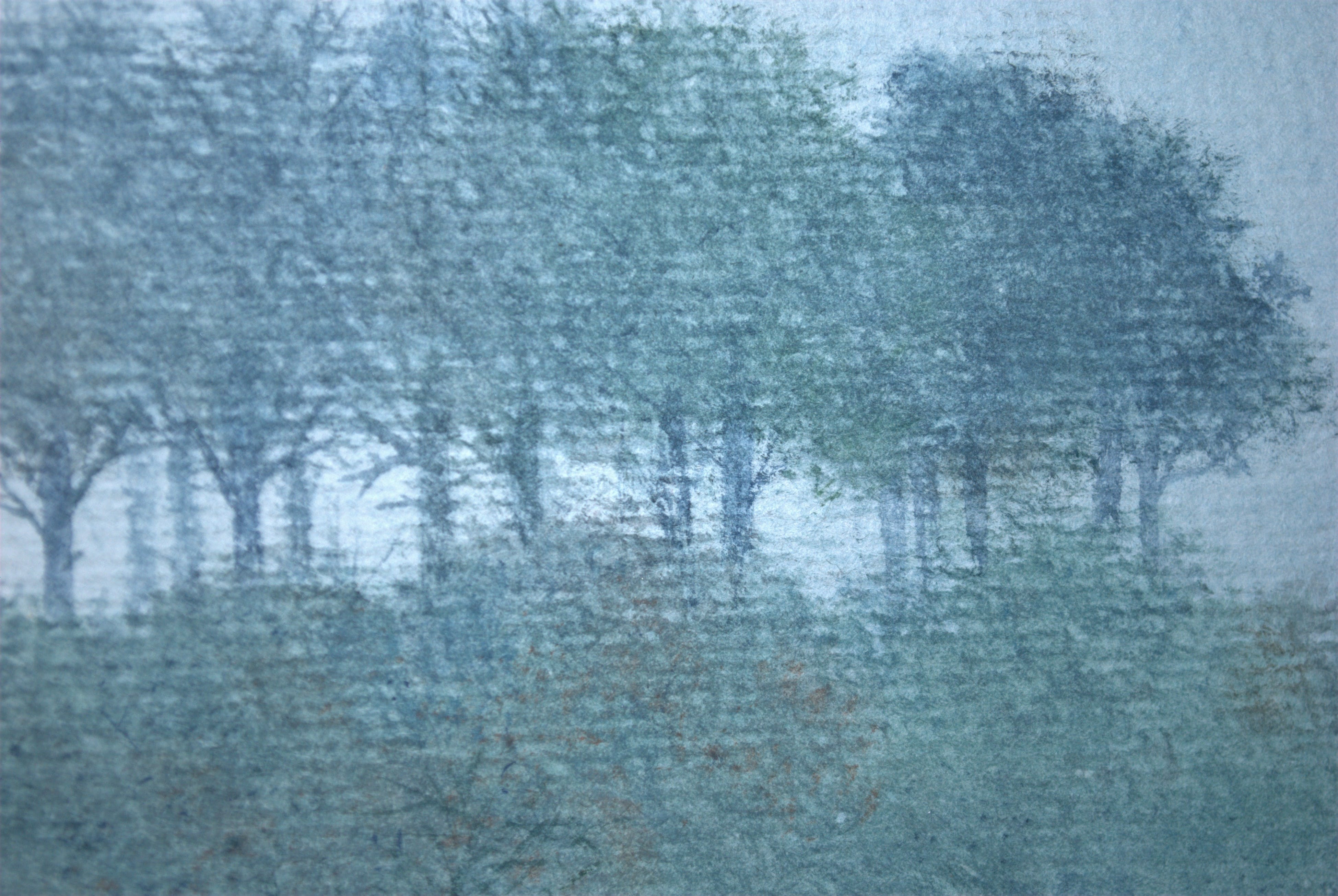 Denkor - nevelig landschap aquarel kopen? Bied vanaf 55!