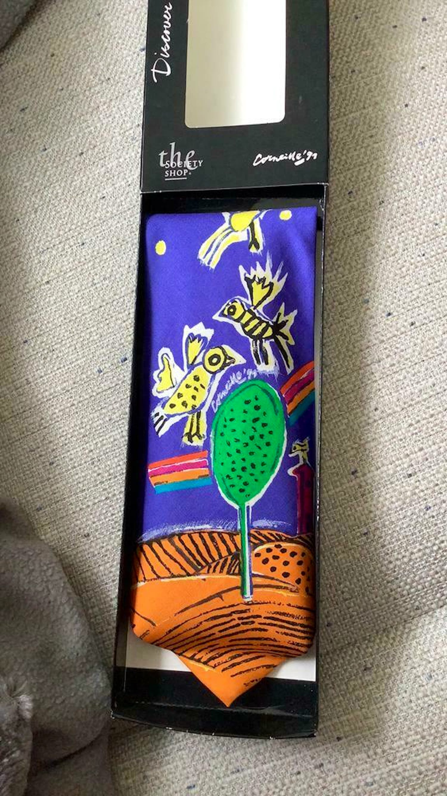 Corneille - zijden stropdas in originele verpakking / the society shop verkocht voor € 50!