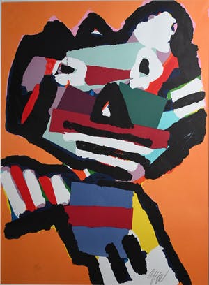 Karel Appel - Catface gesigneerd en ingelijst kopen? Bied vanaf 750!