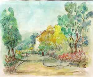 Louis Meys - C3406, wandelaars in park verkocht voor € 200!