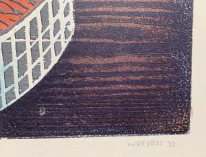 Willem de Vries - Houtsnede - 'Settlement' - 1999 (Kleine oplage) kopen? Bied vanaf 70!