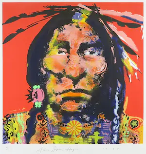 Espen Hagen - Zeefdruk, Geronimo - Ingelijst kopen? Bied vanaf 80!