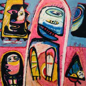 Henk Vierveijzer - zonder titel maar met lijst! verkocht voor € 145!