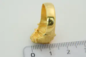 52 -18 krt geel gouden Surinaamse vriendschapsring -  glad en ruw afgewerkt kopen? Bied vanaf 330!