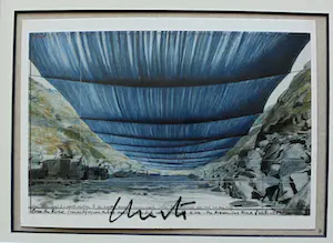 Christo - " OVER THE RIVER " - Project for the Rio Grande " - handgesigneerd in pptout kopen? Bied vanaf 99!