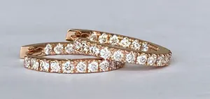 18 karaat Rosé gouden oorbellen  met 0.72 ct Diamanten kopen? Bied vanaf 800!