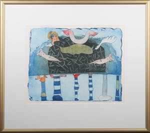 Michel van Overbeeke - Ets en aquatint, Duo Titano - Ingelijst kopen? Bied vanaf 60!