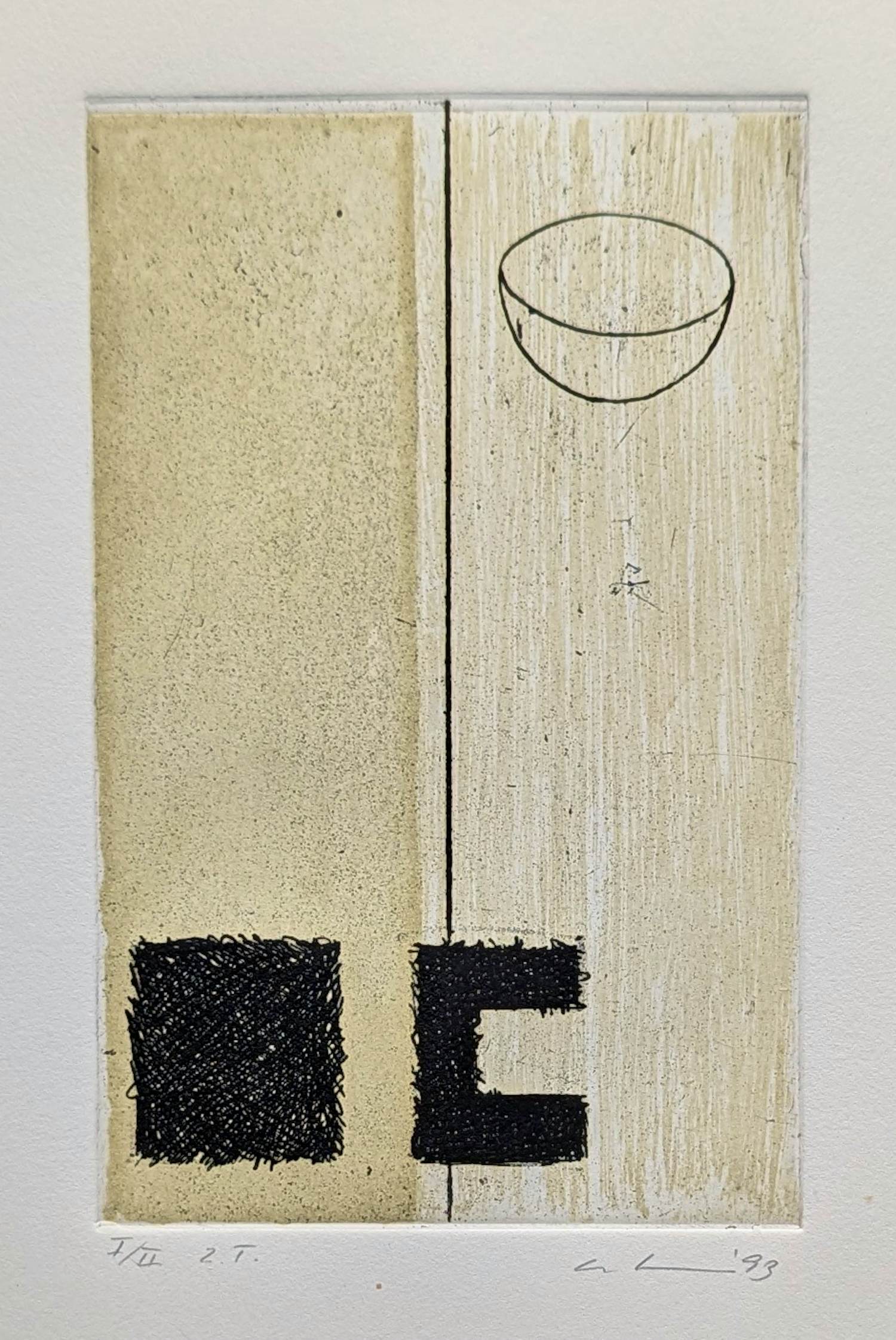 Thomas Ankum - Zonder Titel, ets, oplage 2 ex., 1993 gesigneerd/genummerd, mint kopen? Bied vanaf 60!