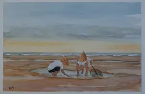 Franklin Meijer - Strand tafereeltjes - 4 x kavel kopen? Bied vanaf 99!