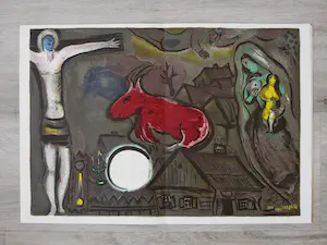 Marc Chagall - Uitgave Derrière le miroir met originele litho, no. 27-28, 2e editie kopen? Bied vanaf 1!