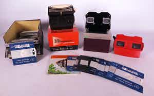 Drie stereoscopen van View Master met grote collectie VM schijven verkocht voor € 1!