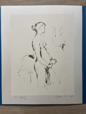 Nic Jonk - ‘Lady in Blue’ - 6 gesigneerde zeefdrukken kopen? Bied vanaf 25!