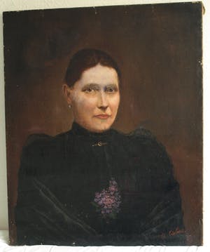 Niet of onleesbaar gesigneerd - Olieverf op doek, “Portret vrouw” – gesigneerd – oud – 65 x 54 cm. kopen? Bied vanaf 1!
