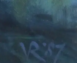 Violet Roest - Olieverf op doek, Bij avond - Ingelijst (Groot) kopen? Bied vanaf 1!