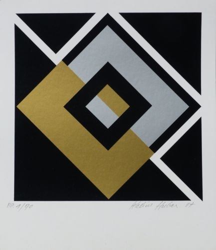 Alexius Huber - Abstracte Compositie kopen? Bied vanaf 15!