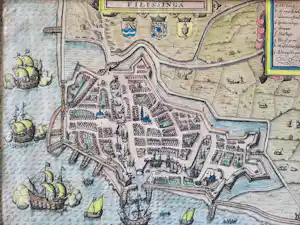 Ludovico Guicciardini - "Flissinga" (Willem Jansz Blaeu) kaufen? Bieten Sie von 125!