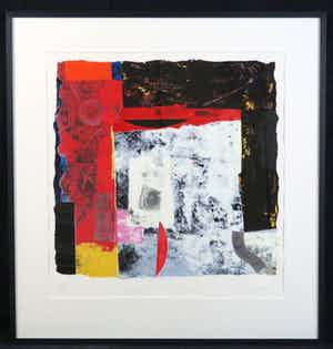 Jos Verwiel - Zeefdruk, Zonder titel III - Ingelijst (groot) (Galerieprijs €1295) verkocht voor € 50!
