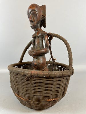 Fang - African Fang beeldje in mand - Gabon. kopen? Bied vanaf 45!