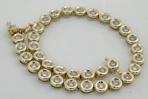41- Chique gouden (14krt) & diamanten (2.00ct) "Tennis" dames-armband kopen? Bied vanaf 1170!