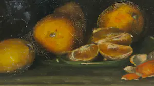 Niet of onleesbaar gesigneerd - Olieverf op doek, Stilleven met citrusvruchten - Ingelijst kopen? Bied vanaf 1!