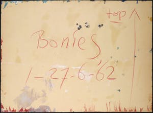 Bob Bonies - Acryl op papier, Abstracte compositie kopen? Bied vanaf 1!