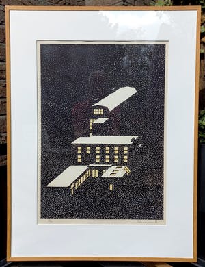 Jeroen Henneman - De Drukkerij, litho (netjes ingelijst, zeer beperkte oplage) kopen? Bied vanaf 395!
