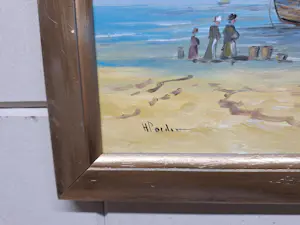 Henk Poeder - Strandgezicht met Botter kopen? Bied vanaf 75!