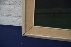 Rinus Rutjes - Landschap met tanks - olieverf op papier - BKR Den Haag kopen? Bied vanaf 20!