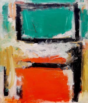Adine Engelman - Abstracte compositie, olieverf op doek (groot!) kopen? Bied vanaf 750!