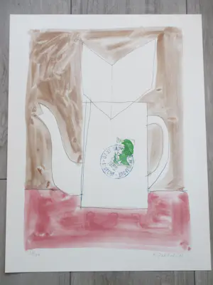 Klaas Gubbels - Koffie in de Ardêche - Zeefdruk kopen? Bied vanaf 250!