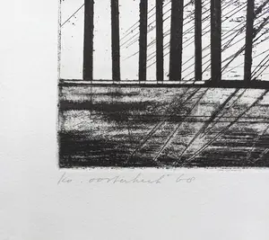 Ko Oosterkerk - Abstracte compositie, ets kopen? Bied vanaf 75!