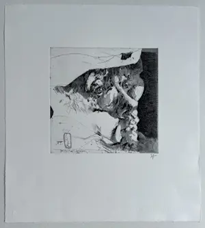 Horst Janssen - Selbstbildnis - Signierte Original Farbradierung von 1980 - sehr schön kopen? Bied vanaf 190!